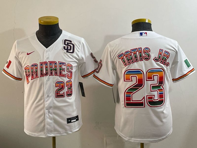 Youth 2026 San Diego Padres #23 Tatis jr White Game Nike MLB Jersey style 04